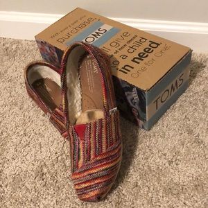 Toms Multi-Colored Classic Woven/Knit Slip-on Shoe